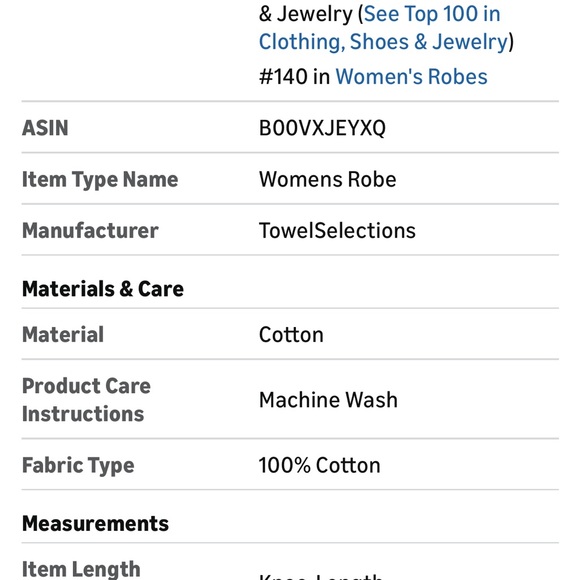 NWT Women's Terry Kimono Robe - Ice Pink 100% Cotton - Picture 4 of 5